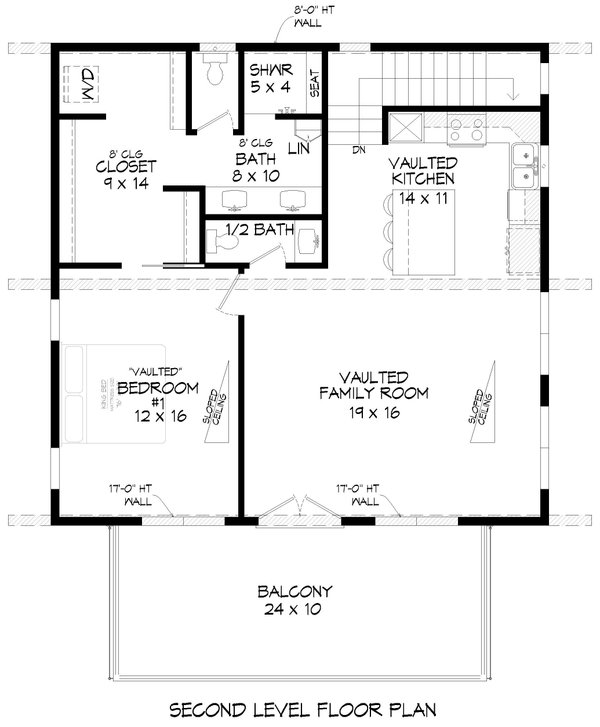 Home Plan - Modern Floor Plan - Upper Floor Plan #932-700