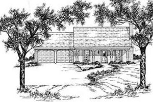Southern Exterior - Front Elevation Plan #36-402