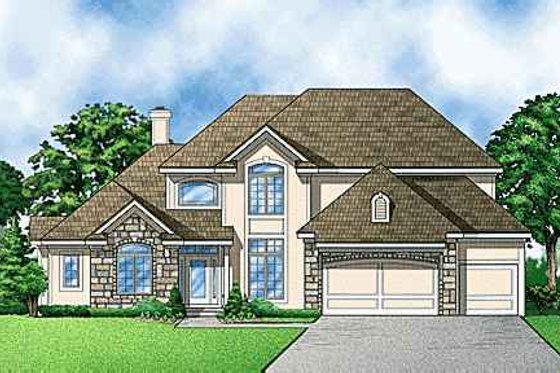 Exterior - Front Elevation for Traditional House Plan #67-327 - 4 bed, 3 bath