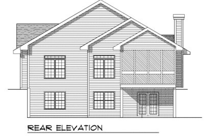 Dream House Plan - Exterior - Rear Elevation for European House Plan #70-754 - 3 bed, 3 bath