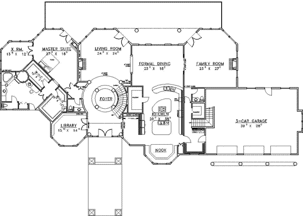 Home Plan - Traditional Floor Plan - Main Floor Plan #117-228