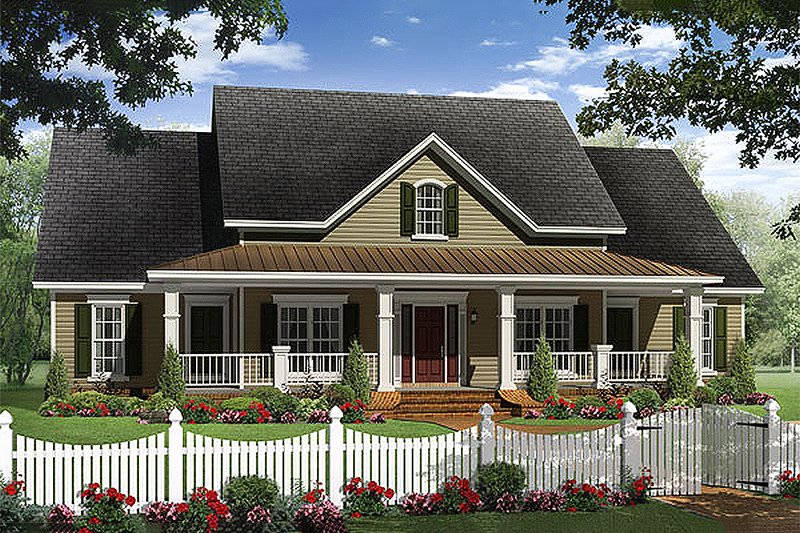 Home Plan - Country Exterior - Front Elevation Plan #21-307