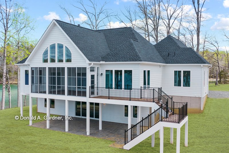 Home Plan - Exterior - Rear Elevation for Country House Plan #929-818 - 4 bed, 4 bath