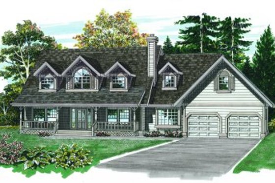 Exterior - Front Elevation for Traditional House Plan #47-273 - 3 bed, 2.5 bath