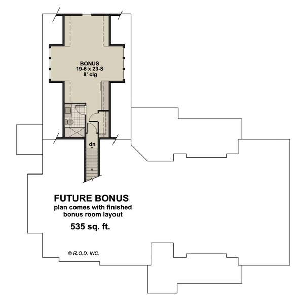 Craftsman Floor Plan - Upper Floor Plan #51-1304