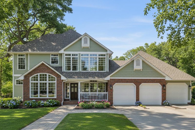Exterior - Front Elevation 2 for Traditional House Plan #100-460 - 4 bed, 2.5 bath