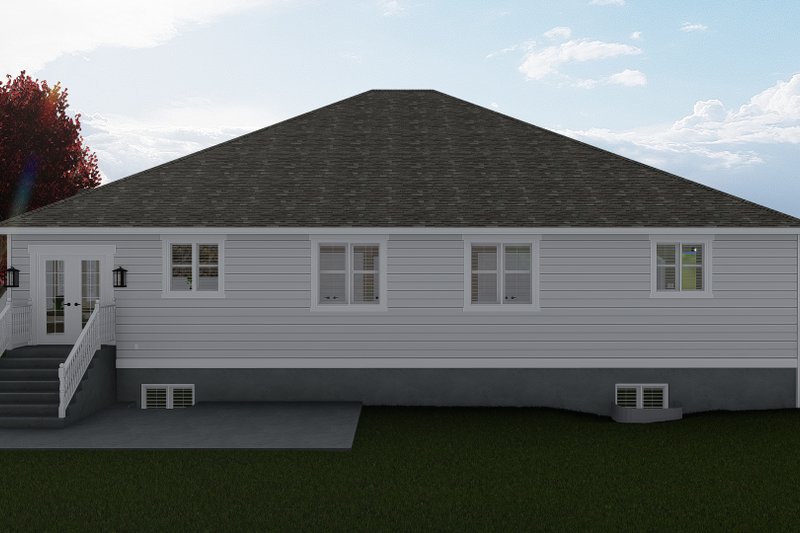 Architectural House Design - Exterior - Rear Elevation 1 for Craftsman House Plan #1060-102 - 3 bed, 2.5 bath