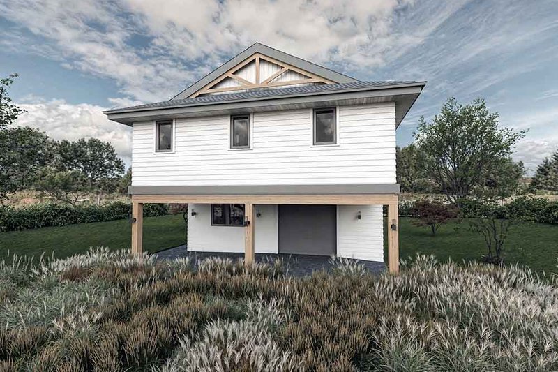 Architectural House Design - Exterior - Rear Elevation for Country House Plan #1101-47 - 2 bed, 1 bath