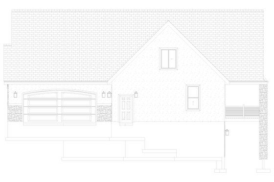 Exterior - Other Elevation for European House Plan #1060-293 - 5 bed, 3.5 bath
