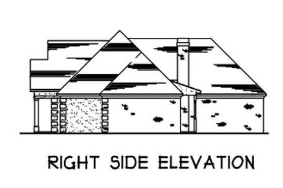 Exterior - Other Elevation 1 for European House Plan #16-268 - 3 bed, 2 bath