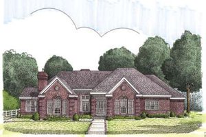 European Exterior - Front Elevation Plan #410-148