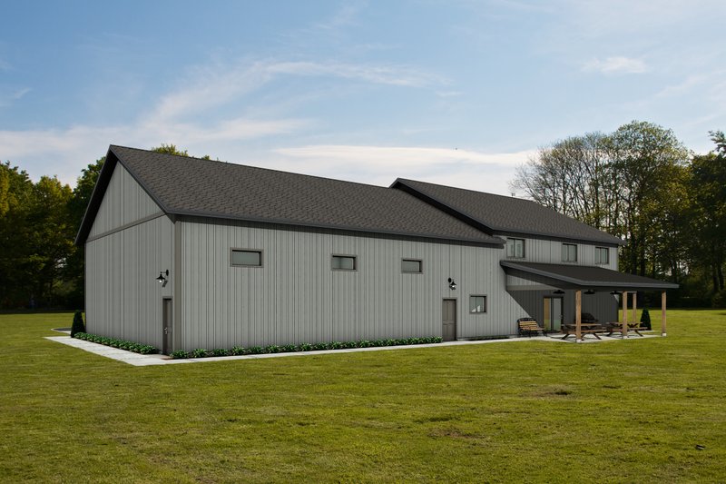 Architectural House Design - Exterior - Rear Elevation for Barndominium House Plan #1084-15 - 4 bed, 2.5 bath