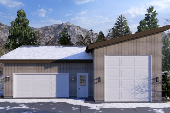 Exterior - Front Elevation 6 for Modern House Plan #1060-233, 0 bath