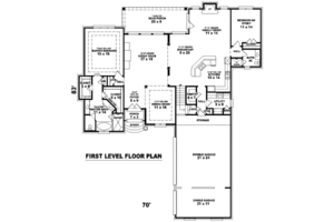 Floor Plan - Main Floor for European House Plan #81-1575 - 3 bed, 4 bath
