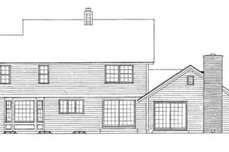 Home Plan - Exterior - Rear Elevation for Farmhouse House Plan #72-144 - 4 bed, 2.5 bath