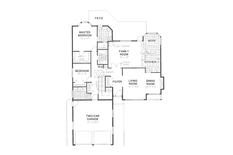 House Plan Design - Floor Plan - Main Floor for Traditional House Plan #18-9052 - 2 bed, 2 bath