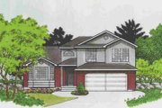 Traditional Style House Plan - 3 Beds 2.5 Baths 1582 Sq/Ft Plan #308-241 Exterior 
