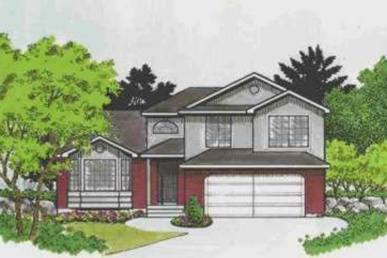 Exterior - Front Elevation for Traditional House Plan #308-241 - 3 bed, 2.5 bath