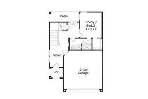 Floor Plan - Main Floor for European House Plan #411-680 - 3 bed, 2.5 bath