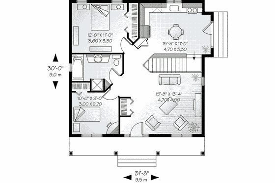Cottage Floor Plan - Main Floor Plan #23-512