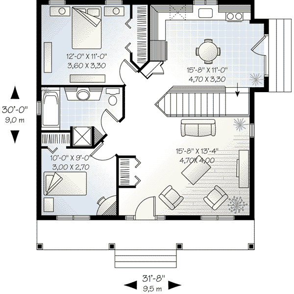 House Plan Design - Cottage Floor Plan - Main Floor Plan #23-512