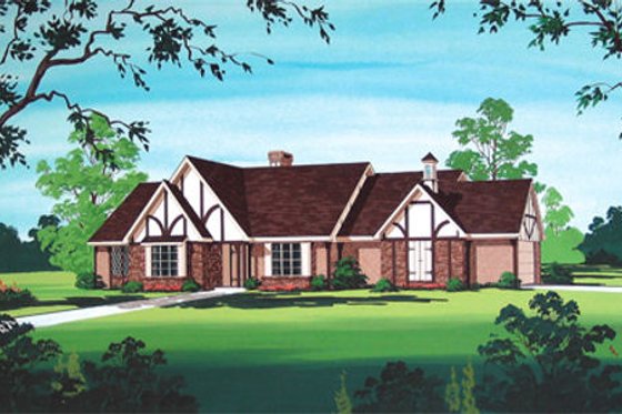 Exterior - Other Elevation for European House Plan #45-350 - 4 bed, 2 bath
