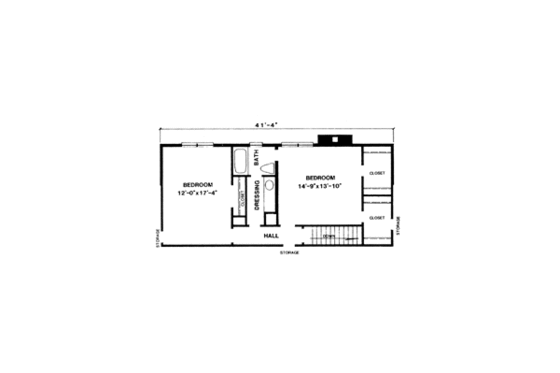 Floor Plan - Upper Floor for European House Plan #10-262 - 5 bed, 3.5 bath