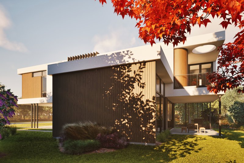 Dream House Plan - Exterior - Other Elevation 1 for Modern House Plan #80-226 - 3 bed, 2.5 bath