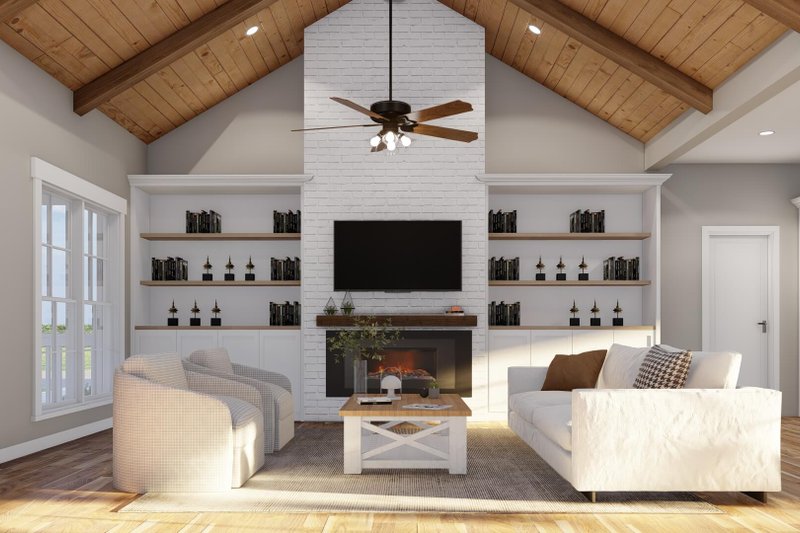 House Blueprint - Interior - Family Room for Farmhouse House Plan #923-339 - 3 bed, 2.5 bath