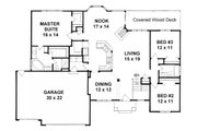 Ranch Style House Plan - 3 Beds 2 Baths 1764 Sq/Ft Plan #58-198 