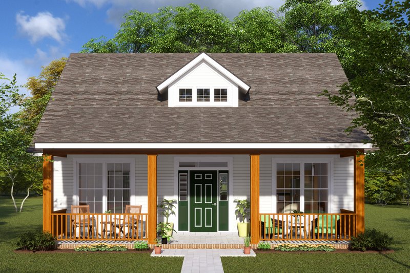 Dream House Plan - Cottage Exterior - Front Elevation Plan #513-6