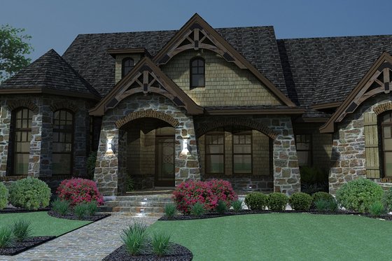 Exterior - Front Elevation 7 for Craftsman House Plan #120-165 - 3 bed, 2.5 bath