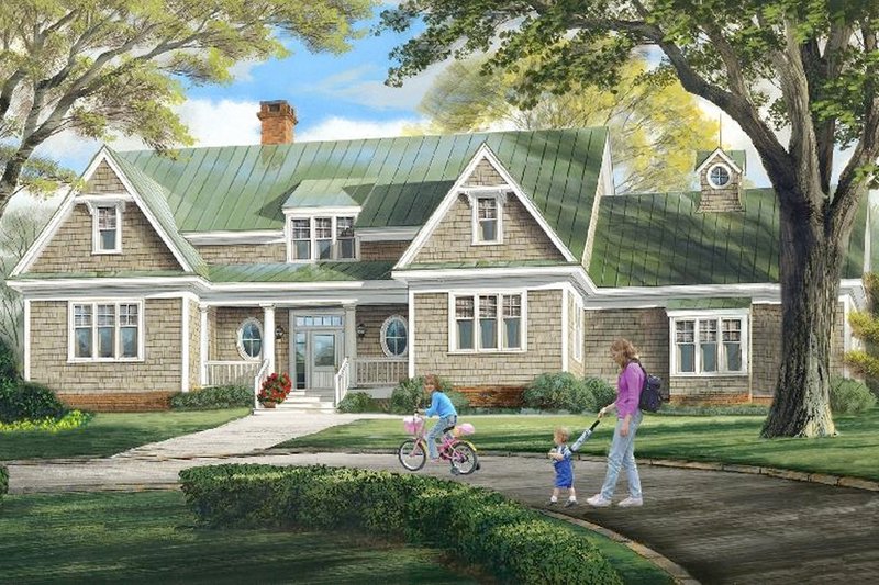Architectural House Design - 4200 square foot 4 bedroom 3 bath country house plan