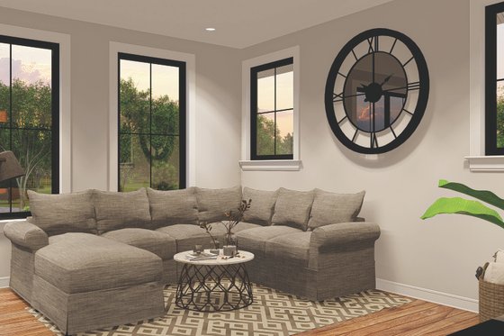 Interior - Family Room for Modern House Plan #455-285 - 1 bed, 1 bath