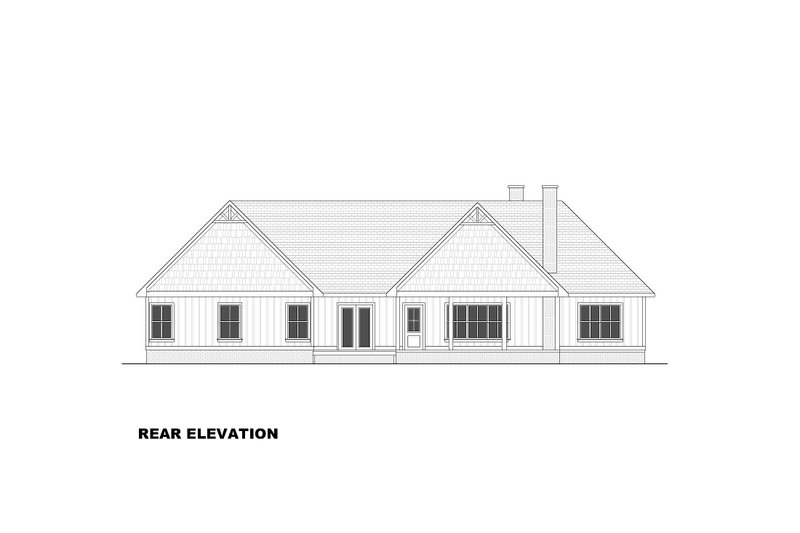 House Plan Design - Exterior - Rear Elevation 3 for Farmhouse House Plan #1117-21 - 3 bed, 2 bath