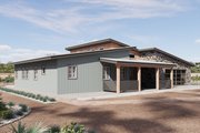 Modern Style House Plan - 3 Beds 2 Baths 1396 Sq/Ft Plan #1106-179 Exterior 