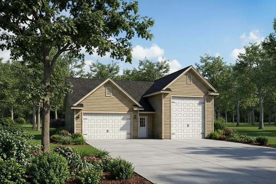 Exterior - Front Elevation for Traditional House Plan #22-431, 0 bath