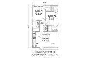 Cottage Style House Plan - 2 Beds 2 Baths 660 Sq/Ft Plan #513-2339 Floor 