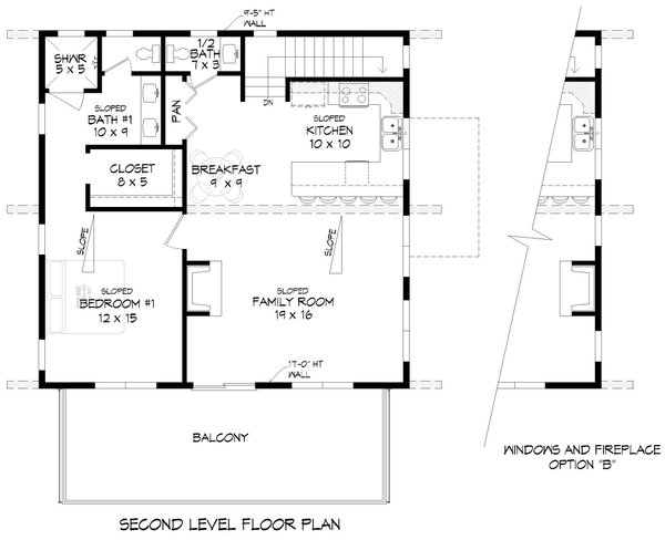 House Plan Design - Contemporary Floor Plan - Upper Floor Plan #932-1248