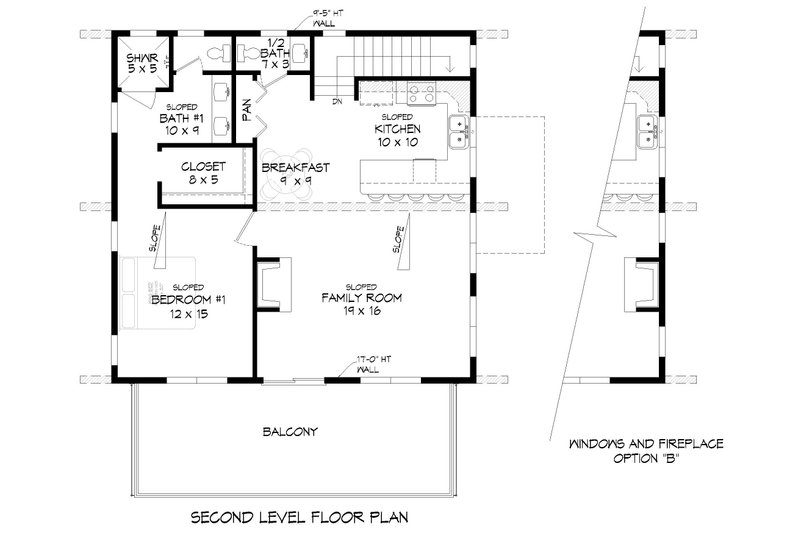 House Blueprint - Floor Plan - Upper Floor for Contemporary House Plan #932-1248 - 3 bed, 2.5 bath