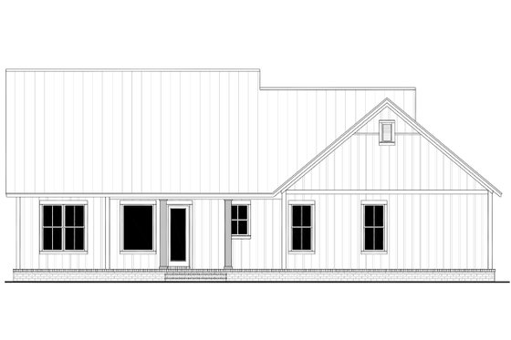 Exterior - Rear Elevation 1 for Farmhouse House Plan #430-241 - 3 bed, 2 bath