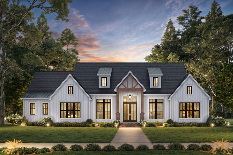 Dream House Plan - Exterior - Front Elevation 3 for Farmhouse House Plan #430-408 - 3 bed, 3.5 bath