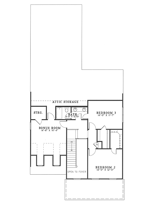 Country Floor Plan - Upper Floor Plan #17-290