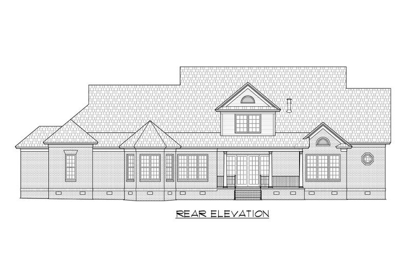 Home Plan - Exterior - Rear Elevation for Country House Plan #1054-65 - 4 bed, 3.5 bath
