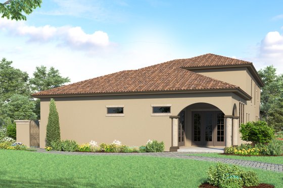Exterior - Rear Elevation for Mediterranean House Plan #930-313 - 4 bed, 4.5 bath