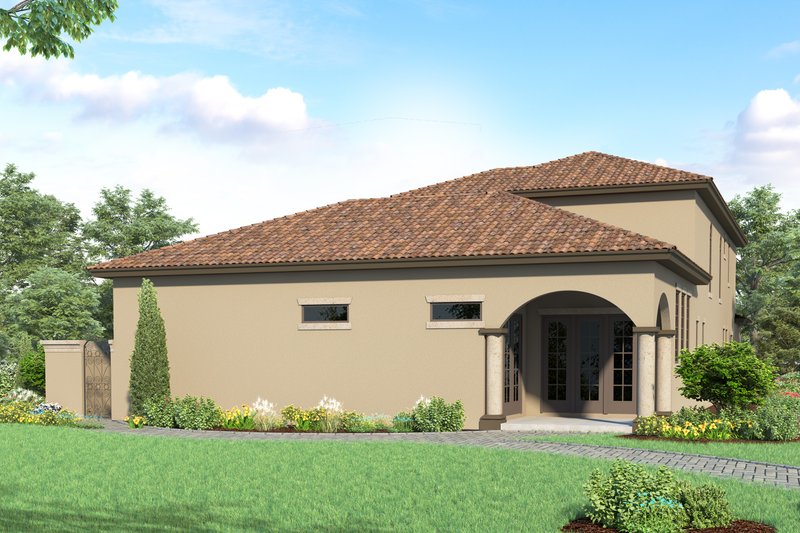 Home Plan - Exterior - Rear Elevation for Mediterranean House Plan #930-313 - 4 bed, 4.5 bath
