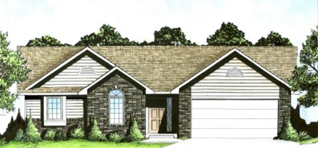 Traditional Style House Plan - 2 Beds 2 Baths 1200 Sq/Ft Plan #58-114