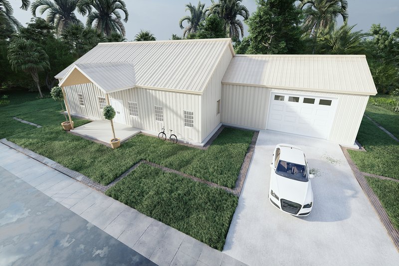 Dream House Plan - Exterior - Other Elevation 3 for Barndominium House Plan #1107-8 - 3 bed, 2.5 bath