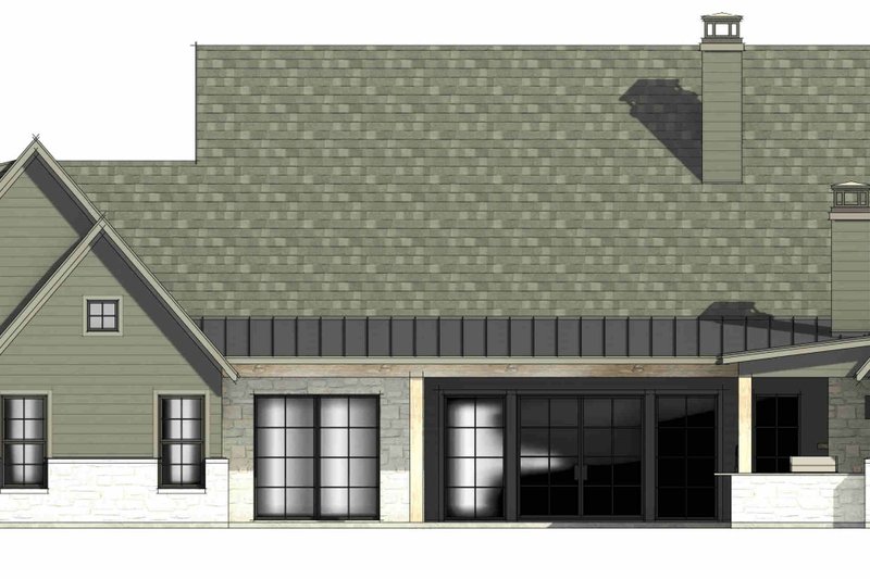 House Plan Design - Exterior - Rear Elevation 2 for European House Plan #1096-145 - 4 bed, 4.5 bath