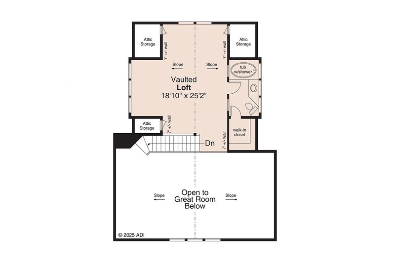 House Design - Floor Plan - Upper Floor for Farmhouse House Plan #124-1416 - 3 bed, 3 bath